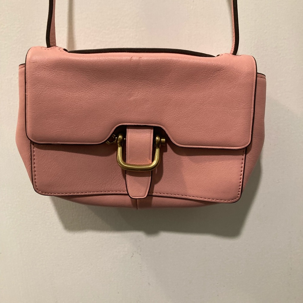 NWOT J. Crew Pink leather crossbody bag